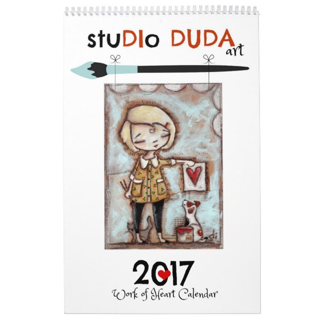 StudioDudaArt 2017 arbete av hjärtakalendern Kalender (Omslag)