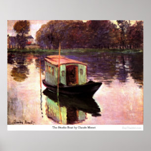 Studiofartyget vid Claude Monet Poster