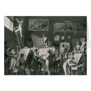 Studion av Jacques Louis David Hälsningskort