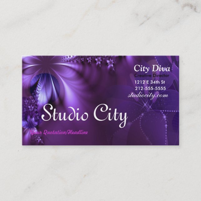 Studiovisitkort Tidsbeställning Kort (Framsida)