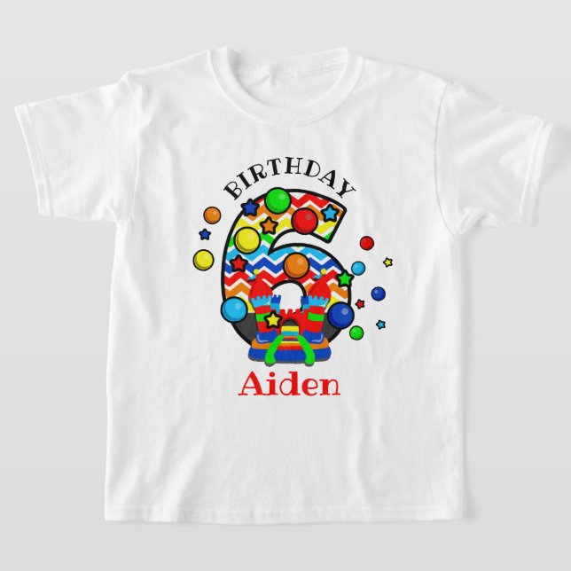 studs house 6:e födelsedagsfest-skjortans slott t shirt (Laydown)