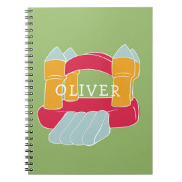 Studsande hus/borg anpassad barnslig design  anteckningsbok