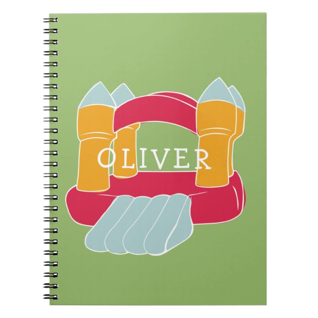 Studsande hus/borg anpassad barnslig design  anteckningsbok (Framsidan)