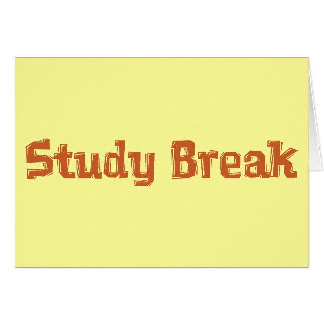 Study Break Gifts Hälsningskort (Framsidan Horizontal)