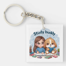 Study Buddy School Acrylic Keychain