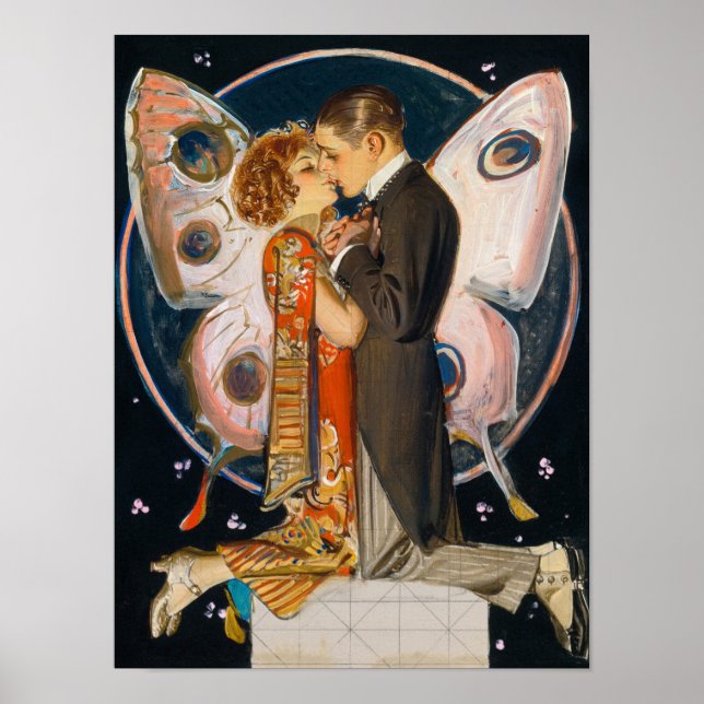 Study for Butterfly Couple, 1923 av Leyendecker Poster (Framsidan)