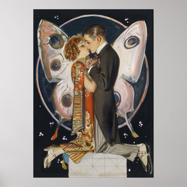 Study for Butterfly Couple - Art Déco Poster (Framsidan)