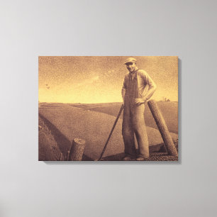 Study for In the Vår, 1939 by Grant Wood Canvastryck