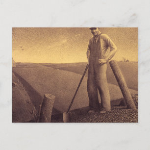 Study for In the Vår, 1939 by Grant Wood Vykort