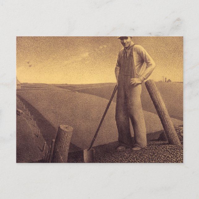 Study for In the Vår, 1939 by Grant Wood Vykort (Framsida)