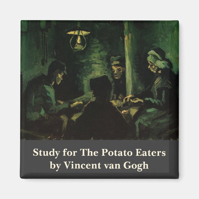 Study for the Potato Eaters by Vincent van Gogh Magnet (Framsidan)