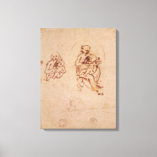 Study for the Virgin and Child, c.1478-1480 Canvastryck
