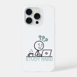 Study Hard Motivational Cartoon Stickman iPhone Ca