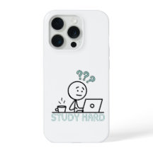 Study Hard Motiverande Tecknad Stickman iPhone Fod