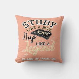 Study Like a Boss, Nap Like a Legend, College gift Kudde