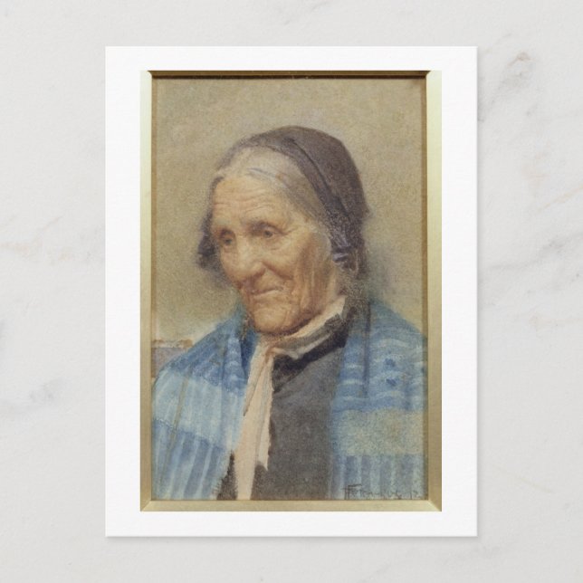 Study of an Old Woman, 1912 (w/c on papper) Vykort (Framsida)