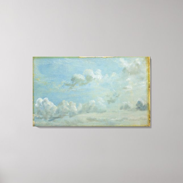 Study of Cumulus Clouds, 1822 (oil on papper put) Canvastryck (Framsida)