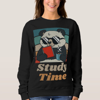 Study Time Panda Bear Cute Retro Animal Student T Shirt