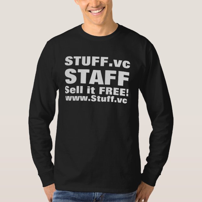 STUFF.vc BEMANNAR, säljer det FRITT! , T-shirt (Framsida)