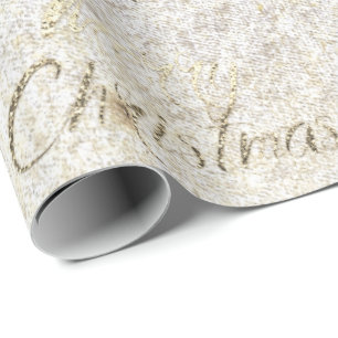 Stuga för guld- glitter för god julSepia Pearly Presentpapper