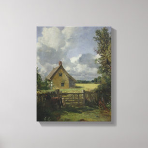 Stuga i en Cornfield, 1833 Canvastryck
