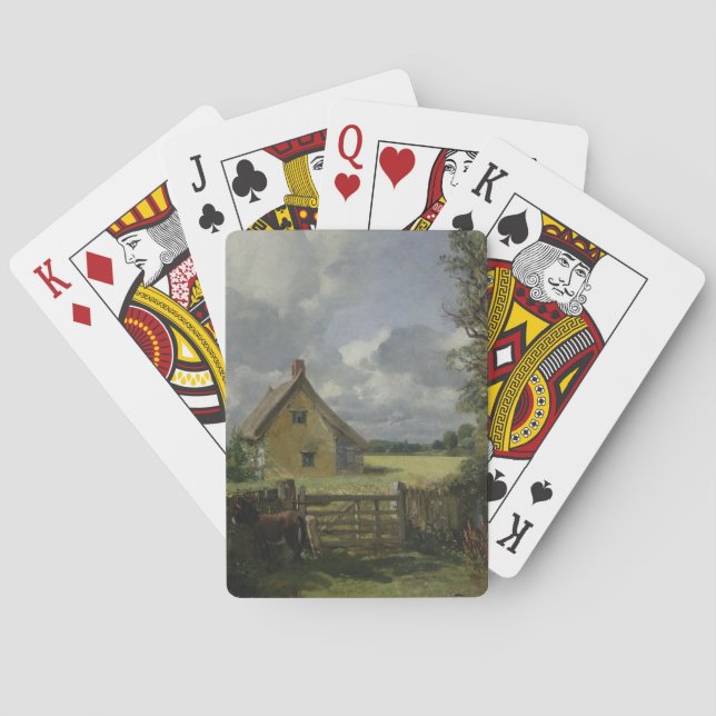 Stuga i en Cornfield, 1833 Spel Kort (Baksidan)