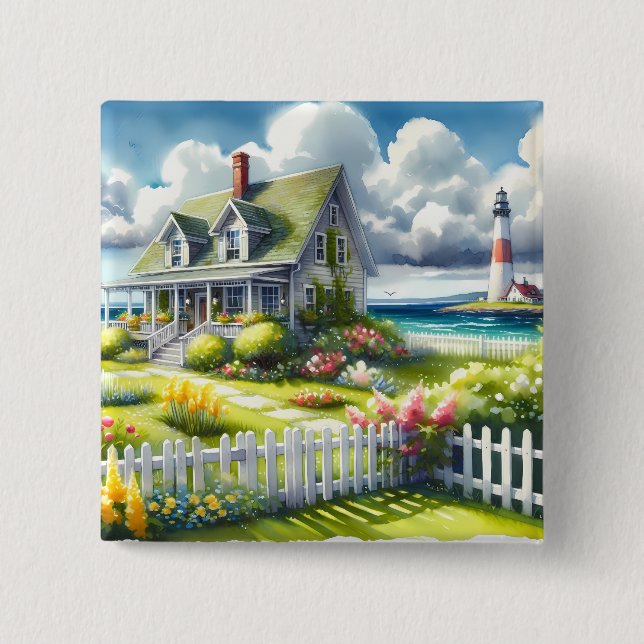 Stuga med utsikt över fyren knapp (Framsida)