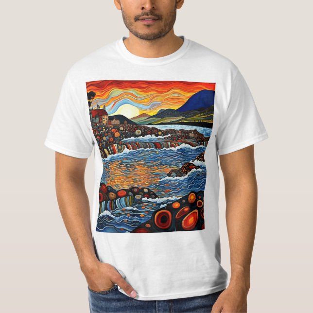 Stuga på kusten t shirt (Framsida)