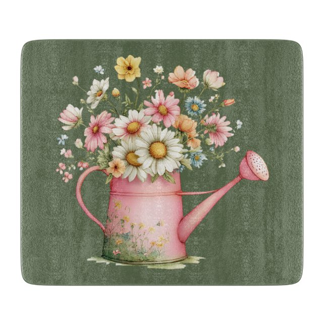 Stuga sommar blomster skärbräda (Framsidan)