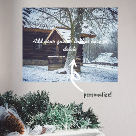 stugan land i snö poster