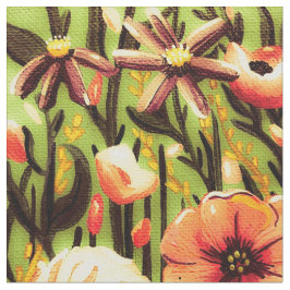 Stugblommor i Aprikos & Gul Tyg