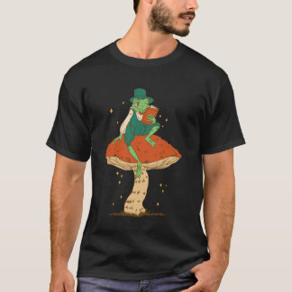 Stugidyll Froda som läser på Svamp T Shirt