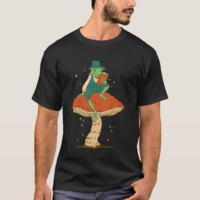 Stugidyll Froda som läser på Svamp T Shirt (Framsida)