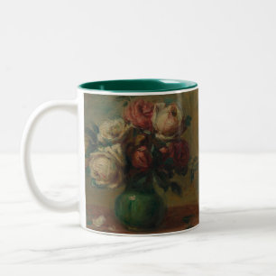 Stugidyll Renoir Blommig Vintage Ros Konst Två-Tonad Mugg