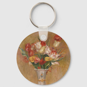 Stugidyll Renoir Blommig Vintage Tulpan Konst Nyckelring