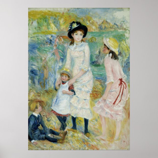 Stugidyll Renoir Kustbarndom Måleri Poster (Framsidan)