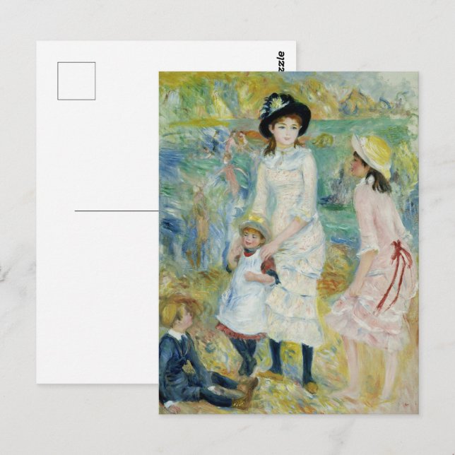 Stugidyll Renoir Kustbarndom Måleri Vykort (Fram/baksida)
