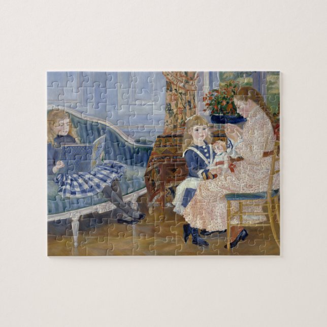Stugidyll Renoir Pastoral Barndomsscen Pussel (Horisontell)