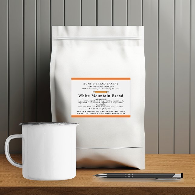 Stuglag Hem Bageri Ingredienser Allergener Mat Etiketter (CottageLawLabelswithIngredientsandAllergens-Rectangle)