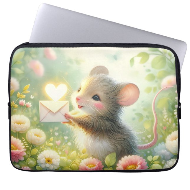 Stugmus älsklingsbrev äng laptop fodral (Framsidan)