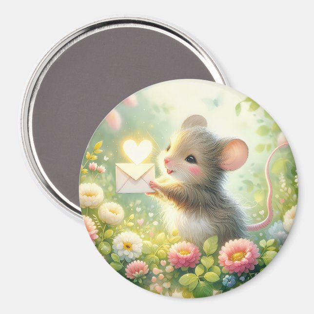 Stugmus älsklingsbrev äng magnet (Front/Back)