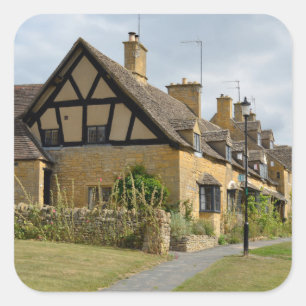 Stugor i Broadway, Cotswolds klistermärke
