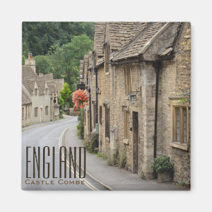 Stugor i slottet Combe, England textmagnet Magnet