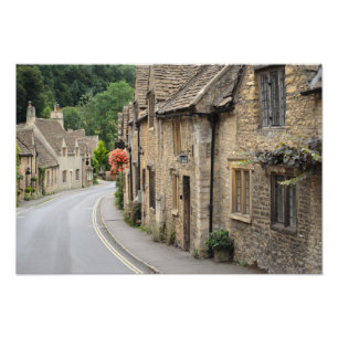 Stugor i slottet Combe, UK-fototryck Fototryck