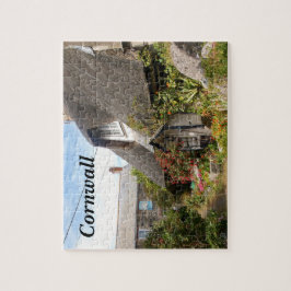 Stugor på Cadgwith Cornwall fotograferar Pussel