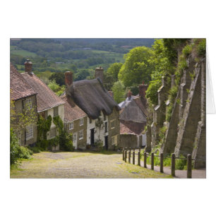 Stugor vid Gold Hill, Shaftesbury, Dorset, Hälsningskort