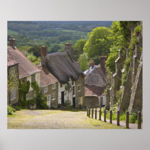 Stugor vid Gold Hill, Shaftesbury, Dorset, Poster