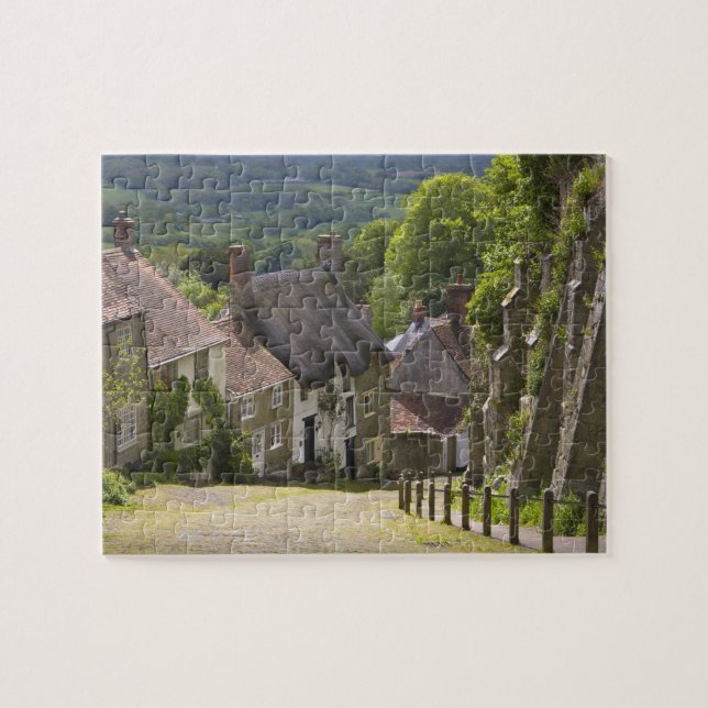 Stugor vid Gold Hill, Shaftesbury, Dorset, Pussel (Horisontell)