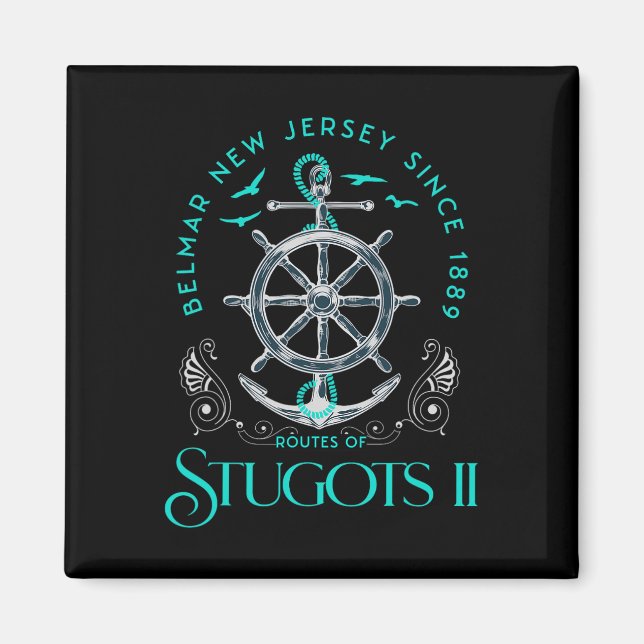 Stugots Belmar Nj Ankar Distressed Sarcastic Båt Magnet (Framsidan)