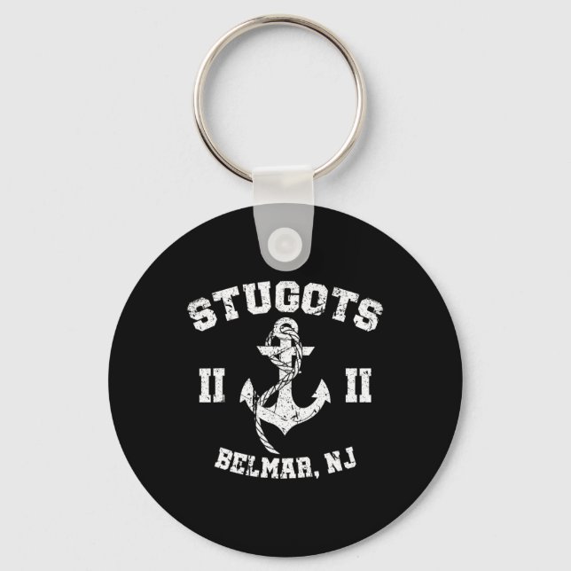 Stugots Belmar Nj Ankar Distressed Sarcastic Båt Nyckelring (Framsida)